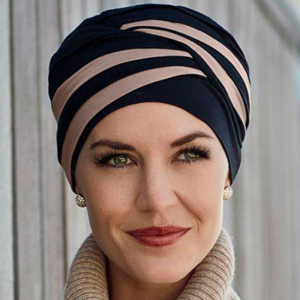 sort og brun shanti turban 1461-0395
